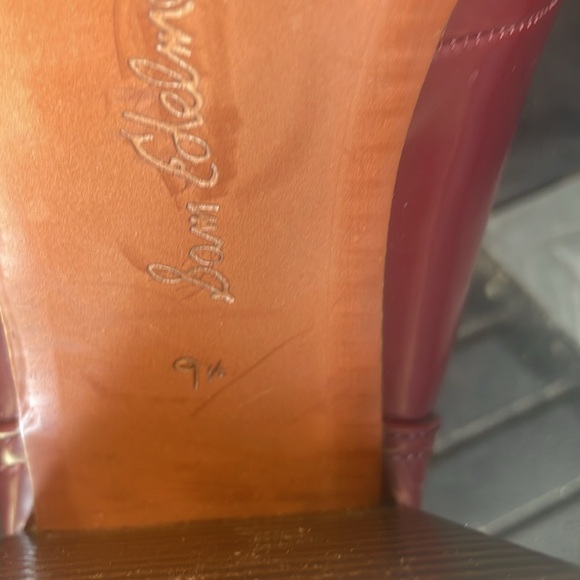 Sam Edelman Burgundy & Cream Block Heel Loafers with Gold Chain – Retro Preppy - Picture 7 of 7